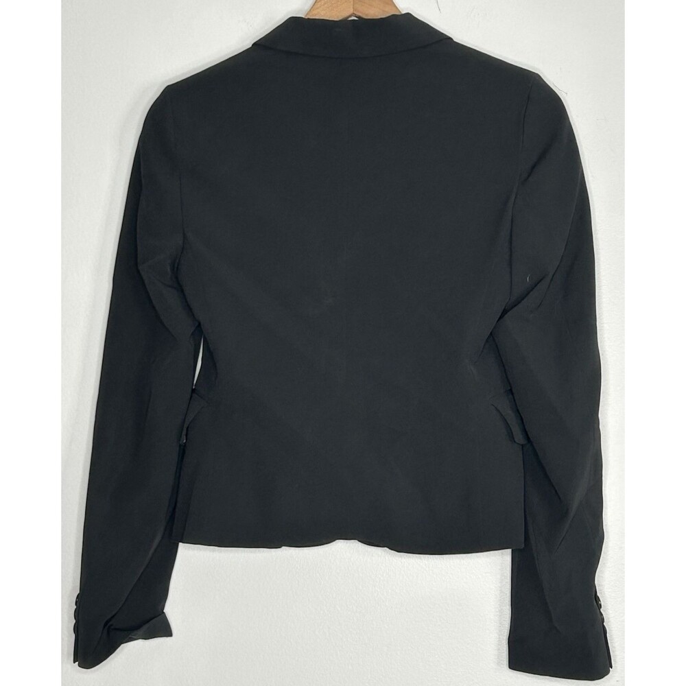 United Colors of Benetton TAGLIA Blazer Black size 38 Italy Capsule Wardrobe - Picture 3 of 5